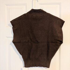 Commense Leisurely Solid Sweater Vest XS NWT Dark Brown - Rare